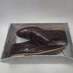 Wanted Dark Burgundy Leather Oxfords